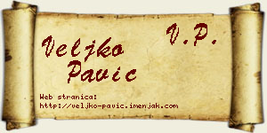 Veljko Pavić vizit kartica